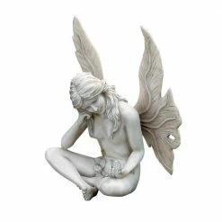 Design Toscano 10 in. H The Secret Garden Fairies Gazing Fairy Statue -Design Toscano Sales Store design toscano garden statues pd1539 c3 1000 1