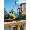 Design Toscano 14 in. H Polly in Paradise Medium Parrot Hanging Sculpture on Ring Perch -Design Toscano Sales Store design toscano garden statues ql12820 64 1000