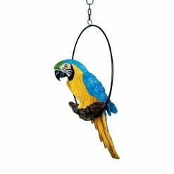 Design Toscano 14 in. H Polly in Paradise Medium Parrot Hanging Sculpture on Ring Perch 7 Design Toscano 14 in. H Polly in Paradise Medium Parrot Hanging Sculpture on Ring Perch -Design Toscano Sales Store design toscano garden statues ql12820 c3 1000 1