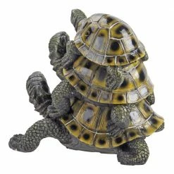 Design Toscano 9 in. H Three's a Crowd Stacked Turtle Statue -Design Toscano Sales Store design toscano garden statues ql56360 1f 1000