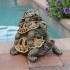 Design Toscano 9 in. H Three's a Crowd Stacked Turtle Statue -Design Toscano Sales Store design toscano garden statues ql56360 64 1000