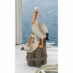 Design Toscano 24 in. H Ocean's Perch Pelican Statue