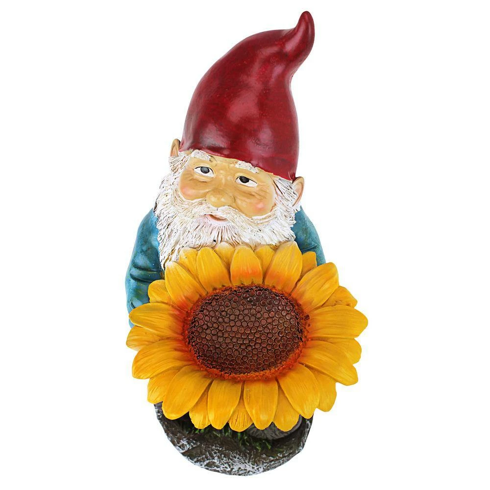 Design Toscano 11.5 in. H Sunflower Sammy Garden Gnome Statue 15 Design Toscano 11.5 in. H Sunflower Sammy Garden Gnome Statue - Image 13
