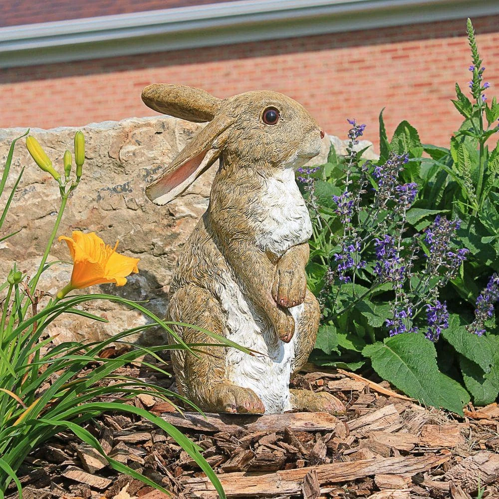 Design Toscano 11.5 in. H Hopper the Bunny Standing Garden Rabbit Statue 9 Design Toscano 11.5 in. H Hopper the Bunny Standing Garden Rabbit Statue - Image 7