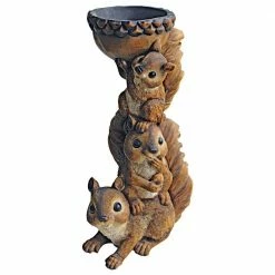 Design Toscano 15 in. H 3 a Crowd Stacked Squirrel Garden Statue