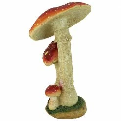 Design Toscano 13 in. H Mystic Forest Mushroom Red Statue -Design Toscano Sales Store design toscano garden statues qm223021 44 1000