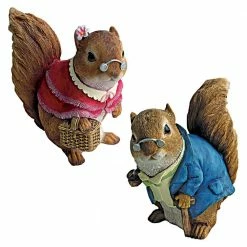 Design Toscano Granma and Granpa Squirrel Statue Set (2-Piece)