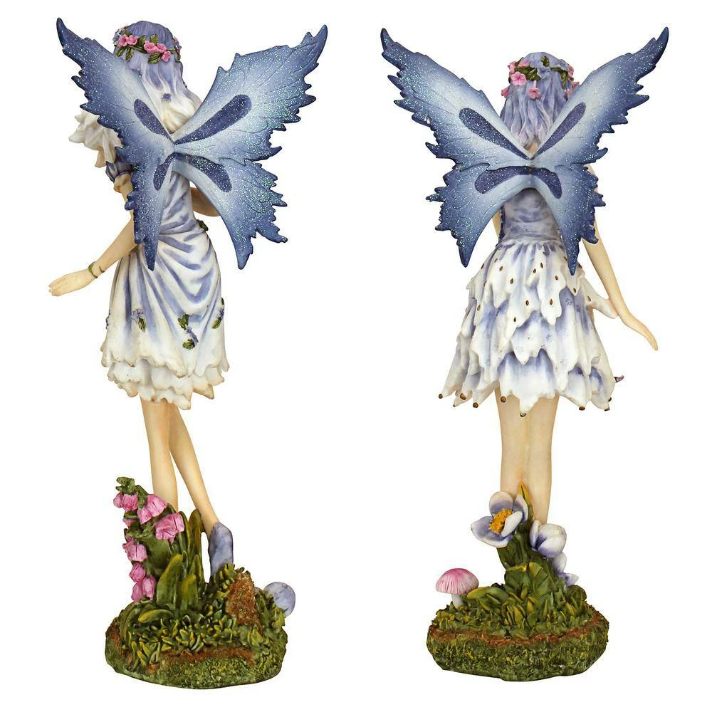 Design Toscano 10 in. H Poppy and Meadow the Windforest Fairies Statues (Set of 2) 9 Design Toscano 10 in. H Poppy and Meadow the Windforest Fairies Statues (Set of 2) - Image 7