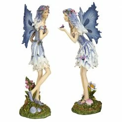Design Toscano 10 in. H Poppy and Meadow the Windforest Fairies Statues (Set of 2) 19 Design Toscano 10 in. H Poppy and Meadow the Windforest Fairies Statues (Set of 2) -Design Toscano Sales Store design toscano garden statues qs923234 44 1000 1
