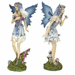 Design Toscano 10 in. H Poppy and Meadow the Windforest Fairies Statues (Set of 2) 15 Design Toscano 10 in. H Poppy and Meadow the Windforest Fairies Statues (Set of 2) -Design Toscano Sales Store design toscano garden statues qs923234 4f 1000 1