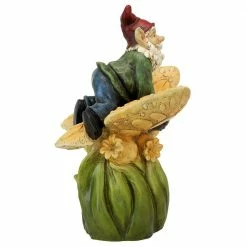 Design Toscano 19.5 in. H On a Butterfly's Back Garden Gnome Statue -Design Toscano Sales Store design toscano garden statues sh380879 44 1000