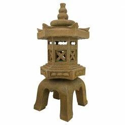 Design Toscano 27 in. H Sacred Pagoda Lantern Illuminated Garden Statue -Design Toscano Sales Store design toscano garden statues ss8577 fa 1000