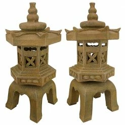Design Toscano Sacred Pagoda Lantern Illuminated Statue (2-Piece Set) -Design Toscano Sales Store design toscano garden statues ss98577 4f 1000 1