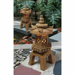 Design Toscano Sacred Pagoda Lantern Illuminated Statue (2-Piece Set) -Design Toscano Sales Store design toscano garden statues ss98577 c3 1000 1