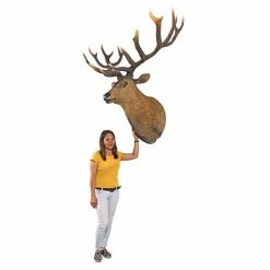 Design Toscano 58.5 in. H Big Antler Buck Trophy Deer Head Wall Sculpture -Design Toscano Sales Store design toscano outdoor wall sculptures ne170216 44 1000