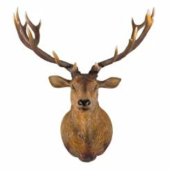 Design Toscano 58.5 in. H Big Antler Buck Trophy Deer Head Wall Sculpture -Design Toscano Sales Store design toscano outdoor wall sculptures ne170216 c3 1000 1