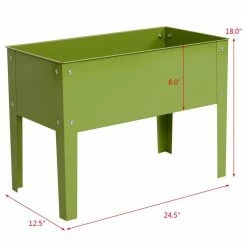 Costway 24.5 in. L x 12.5 in. W x 18.0 in. H Fruit Green Steel Rectangular Raised Bed Free Standing Elevated Bed -Design Toscano Sales Store fruit green costway elevated garden beds gt3020 c3 1000