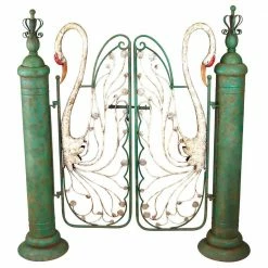Design Toscano Swan Serenade 52 in. W x 54 in. H Antique Metal Garden Fence Gate 11 Design Toscano Swan Serenade 52 in. W x 54 in. H Antique Metal Garden Fence Gate -Design Toscano Sales Store full color design toscano garden fencing fu76162 44 1000