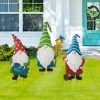 Glitzhome 36 in. H Metal Gnome Yard Stake Wall Decor (2 Function) (Set of 3) -Design Toscano Sales Store glitzhome decorative garden stakes 2023000007 64 1000