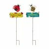 Glitzhome 42.25 in. H Metal/Wood Ladybug and Bee Garden Stake (2-Pack) -Design Toscano Sales Store glitzhome decorative garden stakes 2023000014 64 1000