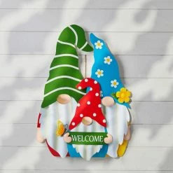 Glitzhome 30.25 in. H Metal Gnome Family Garden Stakes (KD) -Design Toscano Sales Store glitzhome decorative garden stakes 2023000015 44 1000