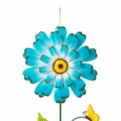 Glitzhome 51.75 in. H Metal Dimensional Flowers Garden Stake or Wall Decor (3-Pack) -Design Toscano Sales Store glitzhome decorative garden stakes 2023000016 1f 1000