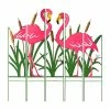 Glitzhome 40.25 in. H Metal Flamingo Silhouette Garden Stake (5-Pack)