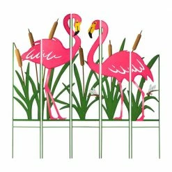 Glitzhome 40.25 in. H Metal Flamingo Silhouette Garden Stake (5-Pack)