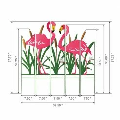 Glitzhome 40.25 in. H Metal Flamingo Silhouette Garden Stake (5-Pack) -Design Toscano Sales Store glitzhome decorative garden stakes 2023000017 c3 1000