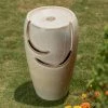 Glitzhome 21.25 in. H Sand Beige Ceramic Pot Fountain with Pump and LED Light -Design Toscano Sales Store glitzhome freestanding fountains 2007300022 64 1000