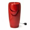 Glitzhome 29.25 in. H Oversized Red Ceramic Pot Fountain with Pump and LED Light -Design Toscano Sales Store glitzhome freestanding fountains 2007300041 64 1000