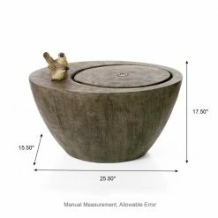 Glitzhome 25 in. L Polyresin Spring Birds Outdoor Fountain With Pump and LED Light (KD) 9 Glitzhome 25 in. L Polyresin Spring Birds Outdoor Fountain With Pump and LED Light (KD) -Design Toscano Sales Store glitzhome freestanding fountains gh2007300001 c3 1000