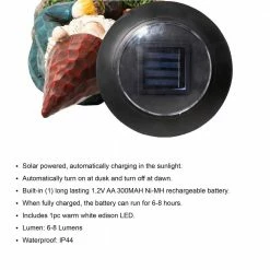 Glitzhome 16.25 in. H Outdoor Polyresin Welcome Sign Gnome Garden Statue with Solar Light -Design Toscano Sales Store glitzhome garden statues 2025400021 1f 1000