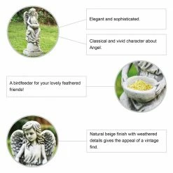 Glitzhome 31.25 in. H MGO Angel Garden Statue -Design Toscano Sales Store glitzhome garden statues 2025400025 4f 1000