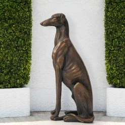 Glitzhome 30.25 in. H MGO Sitting Greyhound Dog Garden Statue -Design Toscano Sales Store glitzhome garden statues gh2025400004 31 1000