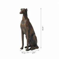 Glitzhome 30.25 in. H MGO Sitting Greyhound Dog Garden Statue -Design Toscano Sales Store glitzhome garden statues gh2025400004 4f 1000