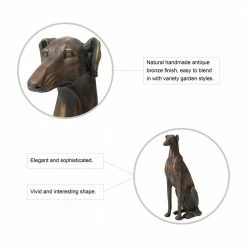 Glitzhome 30.25 in. H MGO Sitting Greyhound Dog Garden Statue -Design Toscano Sales Store glitzhome garden statues gh2025400004 c3 1000
