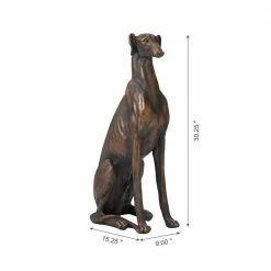 Glitzhome 30.25 in. H MGO Sitting Greyhound Dog Garden Statue -Design Toscano Sales Store glitzhome garden statues gh2025400005 4f 1000