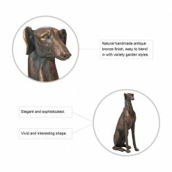 Glitzhome 30.25 in. H MGO Sitting Greyhound Dog Garden Statue -Design Toscano Sales Store glitzhome garden statues gh2025400005 c3 1000