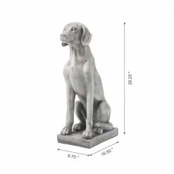 Glitzhome 28.25 in. H MGO Sitting Labrador Retriever Dog Garden Statue -Design Toscano Sales Store glitzhome garden statues gh2025400006 4f 1000