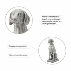 Glitzhome 28.25 in. H MGO Sitting Labrador Retriever Dog Garden Statue -Design Toscano Sales Store glitzhome garden statues gh2025400006 c3 1000