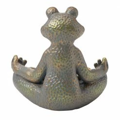 Glitzhome 14.25 in. H Bronze MGO Yoga Frog Garden Statue -Design Toscano Sales Store glitzhome garden statues gh2025400017 44 1000