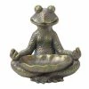 Glitzhome 14.25 in. H Bronze MGO Yoga Frog Garden Statue 2 Glitzhome 14.25 in. H Bronze MGO Yoga Frog Garden Statue -Design Toscano Sales Store glitzhome garden statues gh2025400017 64 1000