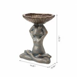 Glitzhome 17.75 in. H Bronze MGO Yog Frog Garden Statue With Birdbath 12 Glitzhome 17.75 in. H Bronze MGO Yog Frog Garden Statue With Birdbath -Design Toscano Sales Store glitzhome garden statues gh2025400019 4f 1000