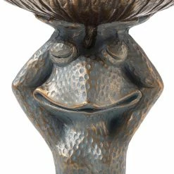 Glitzhome 17.75 in. H Bronze MGO Yog Frog Garden Statue With Birdbath 14 Glitzhome 17.75 in. H Bronze MGO Yog Frog Garden Statue With Birdbath -Design Toscano Sales Store glitzhome garden statues gh2025400019 fa 1000