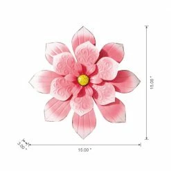 Glitzhome 15 in. D Outdoor Metal Dimensional Flowers Wall Decor (Set of 3) 13 Glitzhome 15 in. D Outdoor Metal Dimensional Flowers Wall Decor (Set of 3) -Design Toscano Sales Store glitzhome outdoor wall sculptures 2023100005 c3 1000