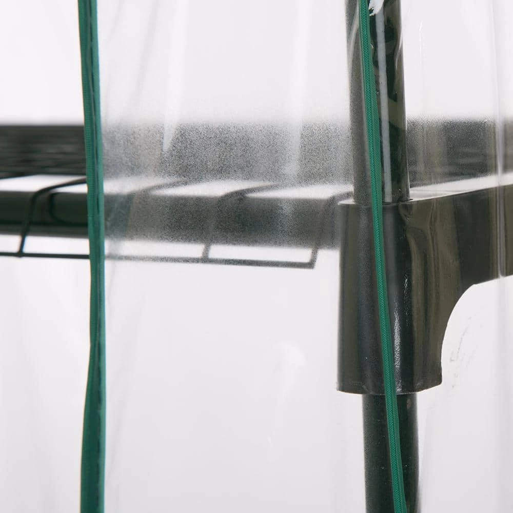 Glitzhome 27.25 in. W x 19.25 in. D x 61 in. H PVC 4 Layers Greenhouse 6 Glitzhome 27.25 in. W x 19.25 in. D x 61 in. H PVC 4 Layers Greenhouse - Image 4