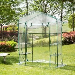 Glitzhome 56.25 in. W x 28.75 in. D x 76.75 in. H PVC 5 Layers Greenhouse -Design Toscano Sales Store glitzhome portable greenhouses 1429004162 4f 1000