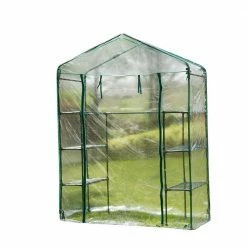 Glitzhome 56.25 in. W x 28.75 in. D x 76.75 in. H PVC 5 Layers Greenhouse