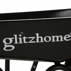 Glitzhome 4.7 cu. ft. Black Steel Framed Plastic Garden Wheelbarrow Utility Dump Cart -Design Toscano Sales Store glitzhome wheelbarrows 1429004169 4f 1000